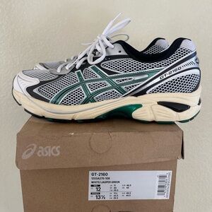 Asics Shoes Mens US 12 White Jasper Green GT 2160 Sneaker 1203A275-106